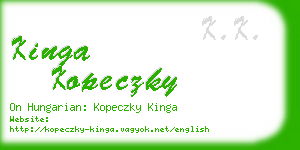 kinga kopeczky business card